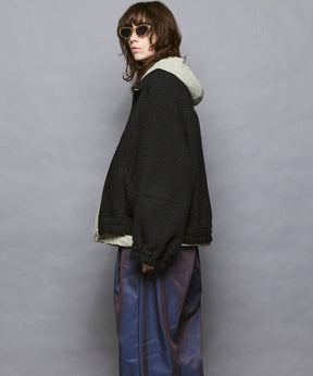 [Italian Dead Stock Fabric] Prime-Over Switching Stand Blouson