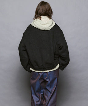 [Italian Dead Stock Fabric] Prime-Over Switching Stand Blouson