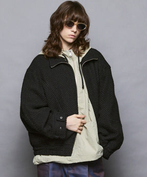 [Italian Dead Stock Fabric] Prime-Over Switching Stand Blouson