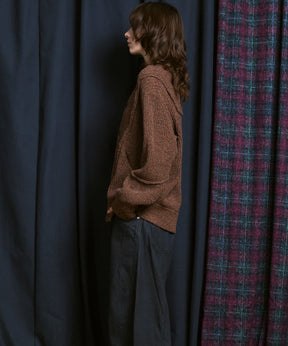 [25AW PRE-ORDER] 3 colors Wool Nylon Prime-Over Crew Neck Knit Cardigan