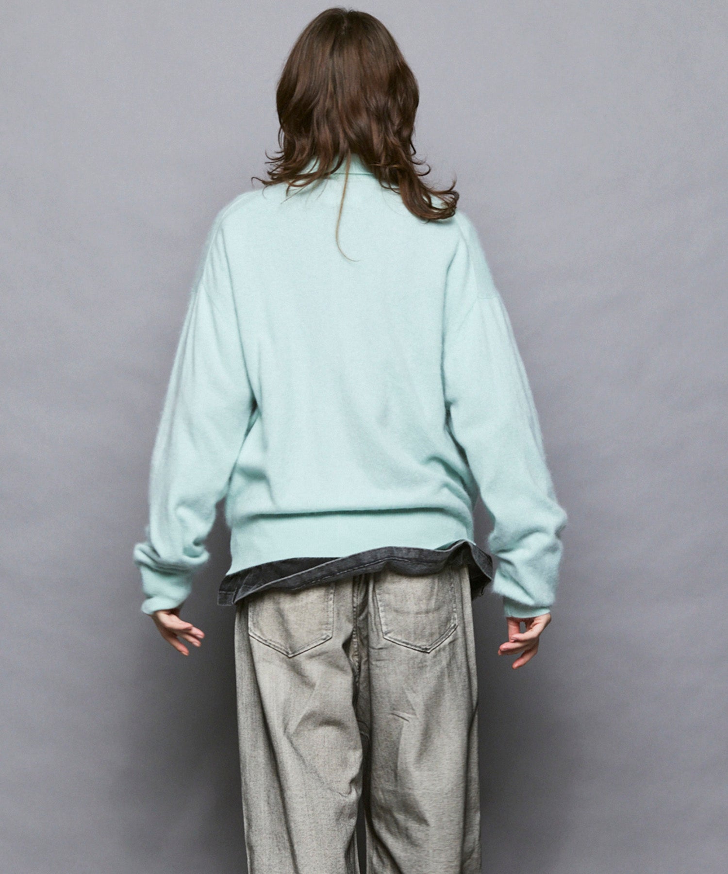 [25AW PRE-ORDER] Rug Pattern Mall Yarn Jacquard Prime-Over Crew Neck Knit Pullover