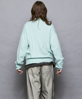 [25AW PRE-ORDER] Rug Pattern Mall Yarn Jacquard Prime-Over Crew Neck Knit Pullover