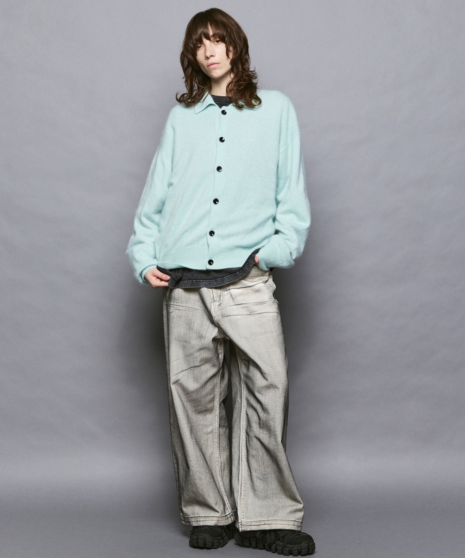 [25AW PRE-ORDER] Rug Pattern Mall Yarn Jacquard Prime-Over Crew Neck Knit Pullover