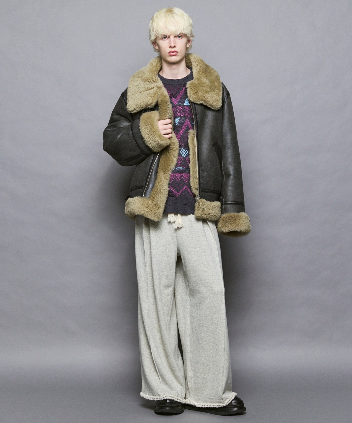 [25AW PRE-ORDER] B-3 Fake Mouton Jacket