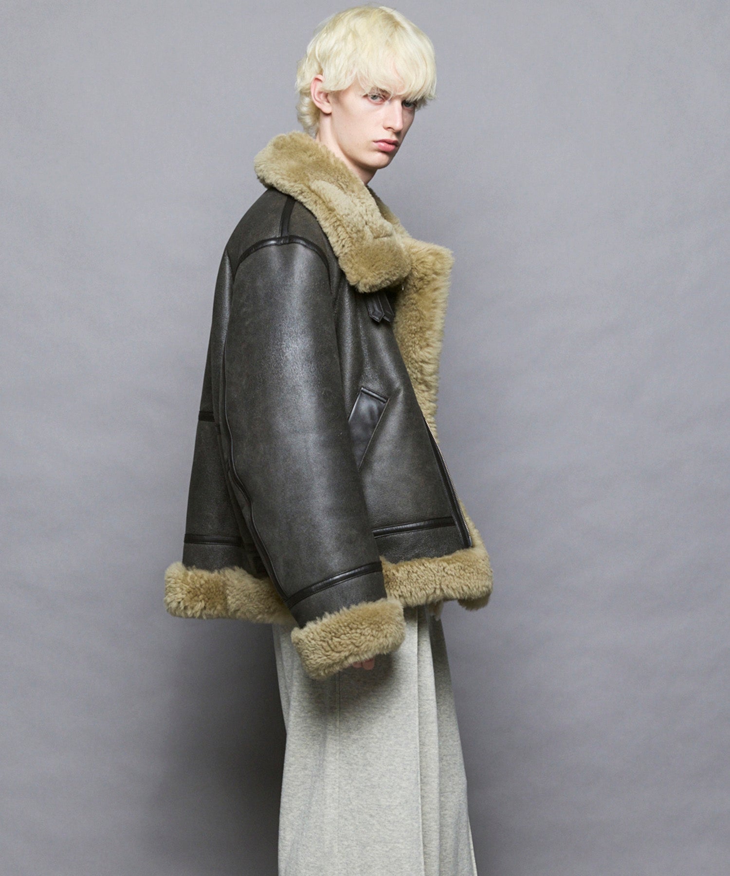 [25AW PRE-ORDER] B-3 Fake Mouton Jacket