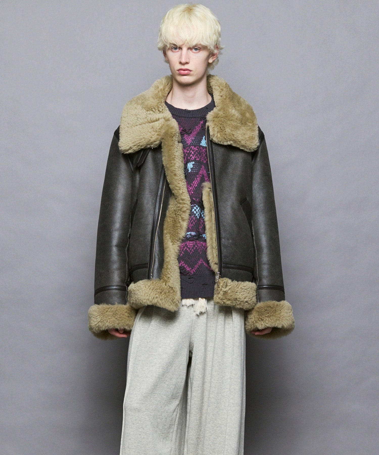 [25AW PRE-ORDER] B-3 Fake Mouton Jacket