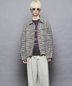 [Italian Dead Stock Fabric] Prime-Over Switching Stand Blouson