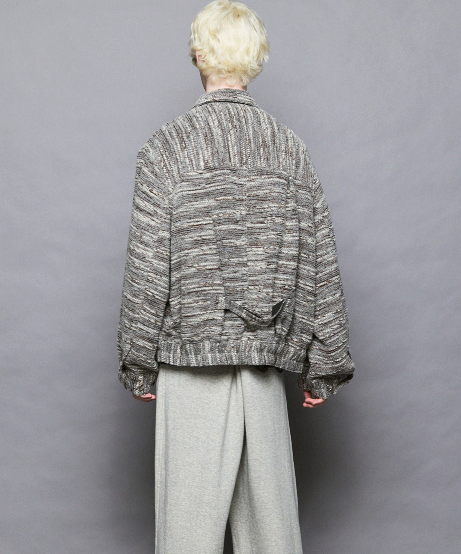 [Italian Dead Stock Fabric] Prime-Over Switching Stand Blouson