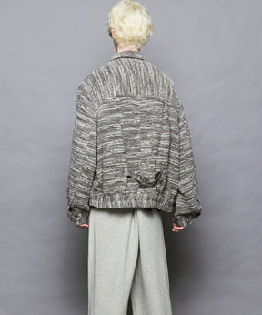 [Italian Dead Stock Fabric] Prime-Over Switching Stand Blouson