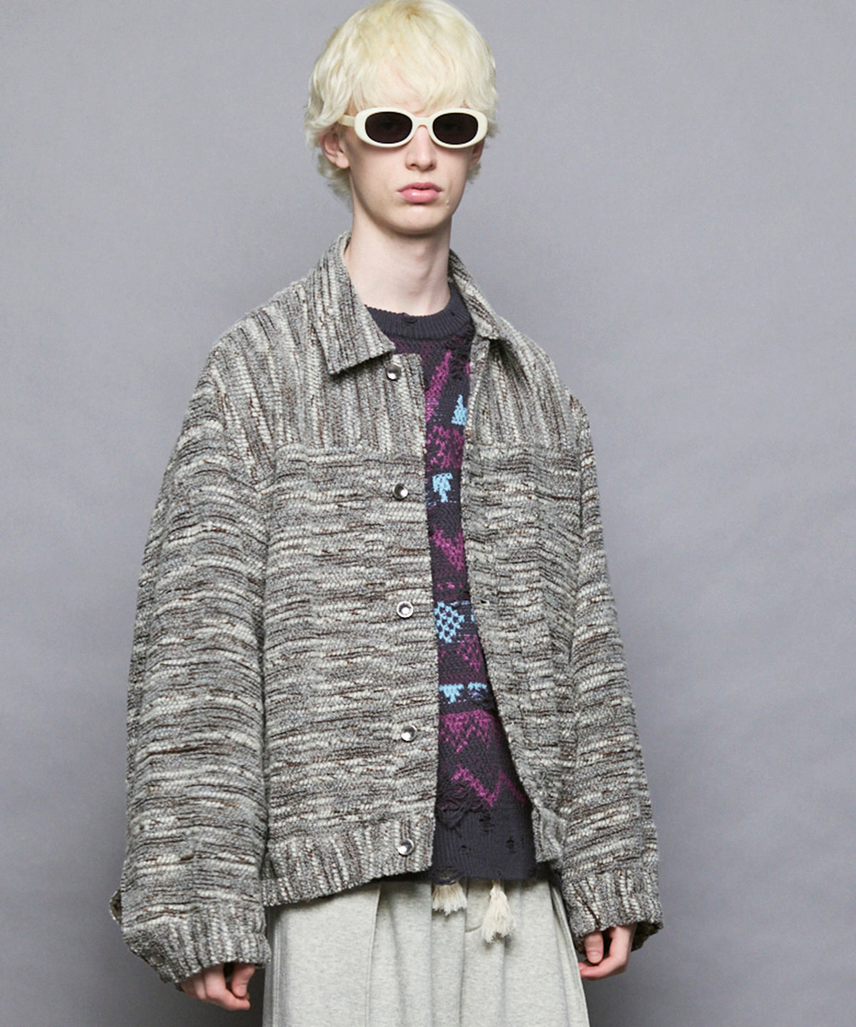 【Italian Dead Stock Fabric】Prime-Over Trucker Jacket