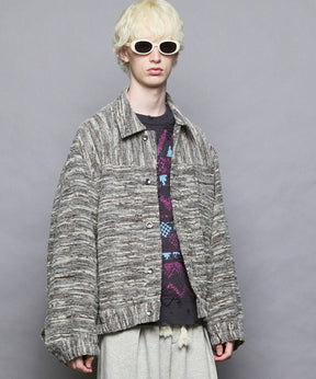 [Italian Dead Stock Fabric] Prime-Over Switching Stand Blouson