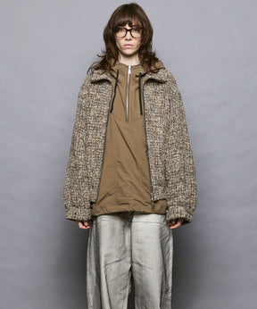 [Italian Dead Stock Fabric] Prime-Over Switching Stand Blouson