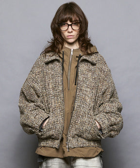 [Italian Dead Stock Fabric] Prime-Over Switching Stand Blouson