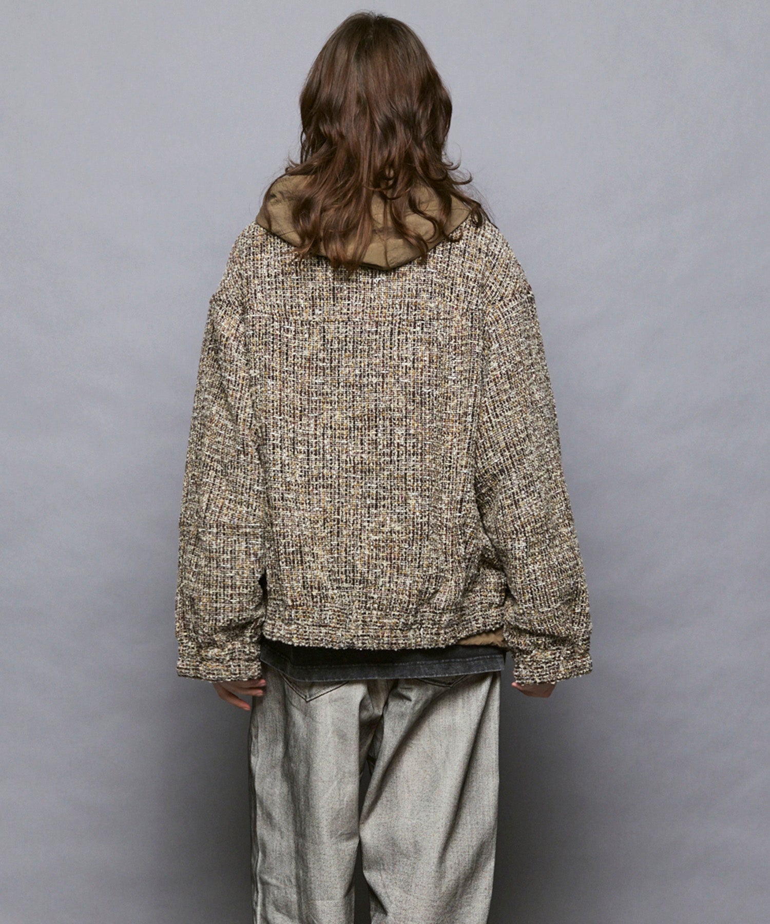 [Italian Dead Stock Fabric] Prime-Over Switching Stand Blouson