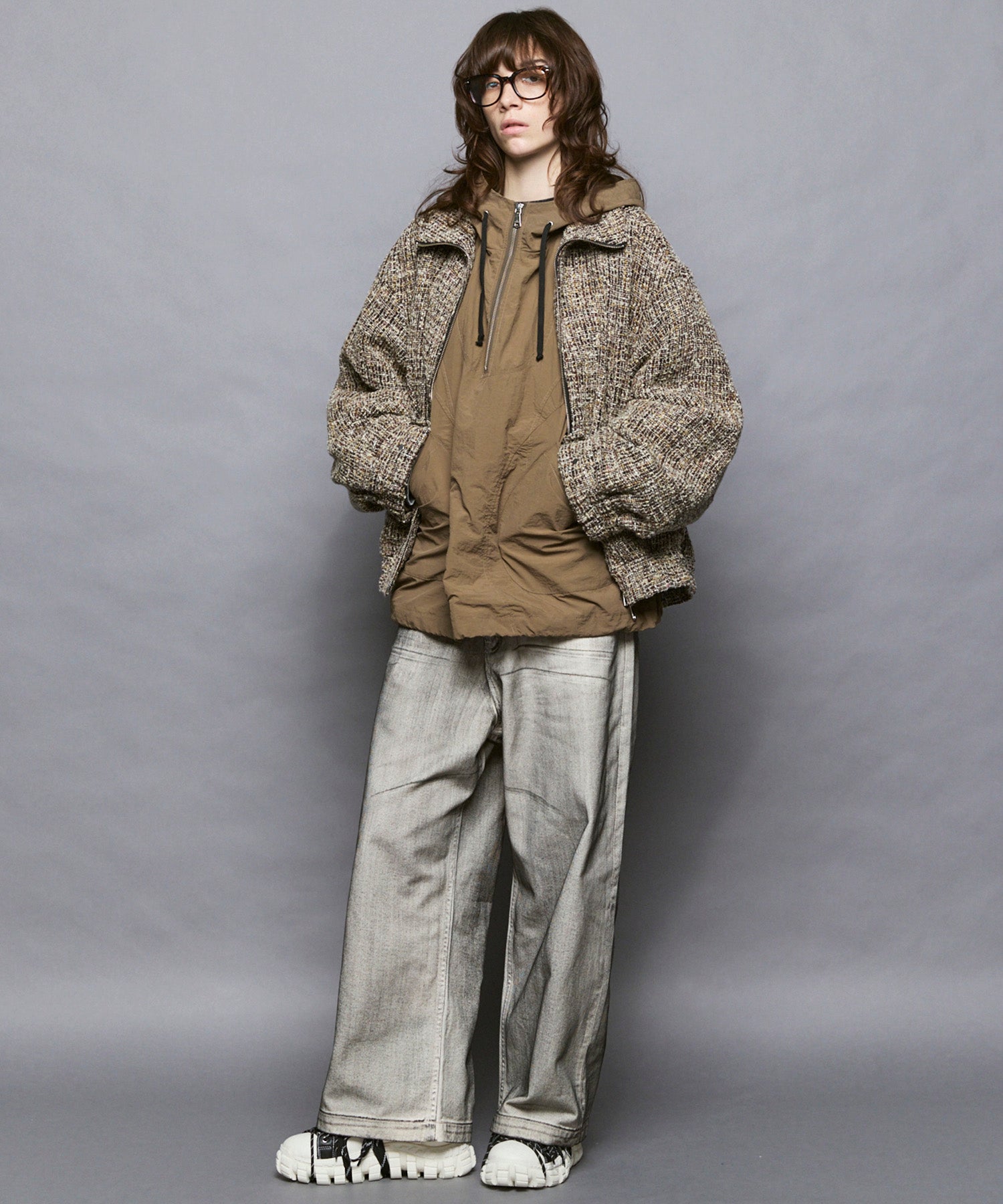 Prime-Over Half Zip Anorak Blouson