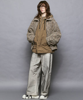 [Italian Dead Stock Fabric] Prime-Over Switching Stand Blouson