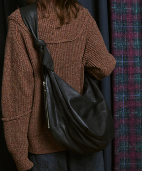 Leather Shoulder “BANANA” Bag