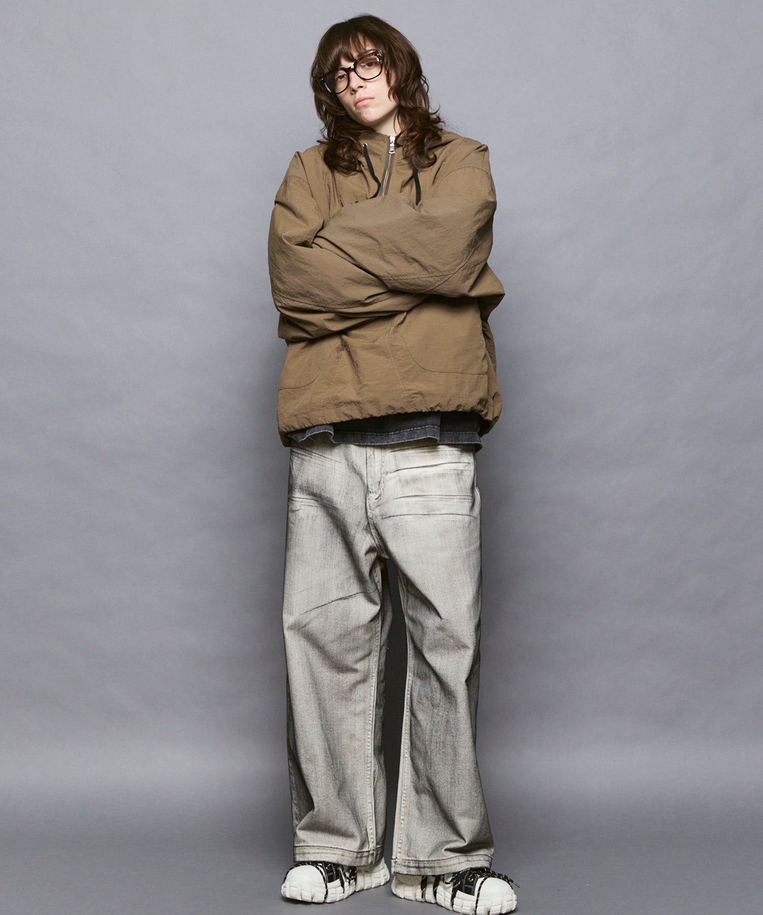 Prime-Over Half Zip Anorak Blouson