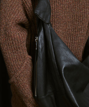 Leather Shoulder “BANANA” Bag