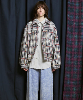 [Italian Dead Stock Fabric] Prime-Over Switching Stand Blouson