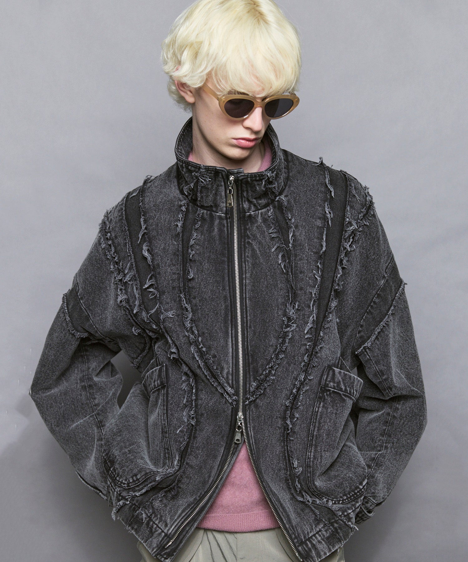 Prime-Over Denim Switching Blouson