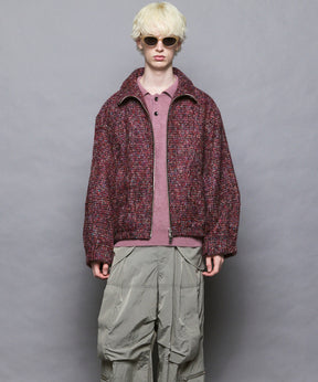 [Italian Dead Stock Fabric] Prime-Over Switching Stand Blouson