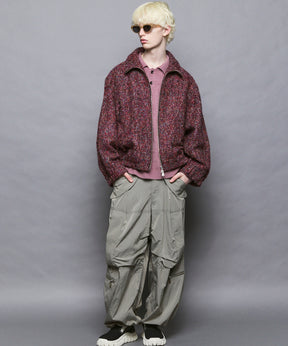 [Italian Dead Stock Fabric] Prime-Over Switching Stand Blouson