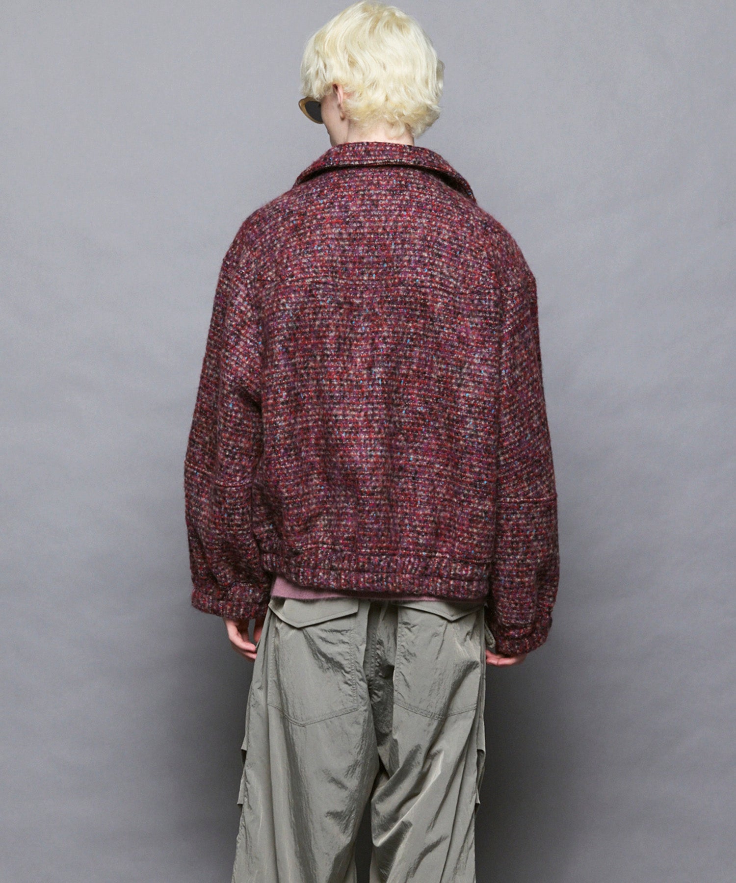 [Italian Dead Stock Fabric] Prime-Over Switching Stand Blouson