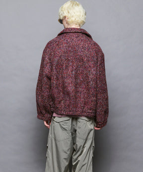 [Italian Dead Stock Fabric] Prime-Over Switching Stand Blouson