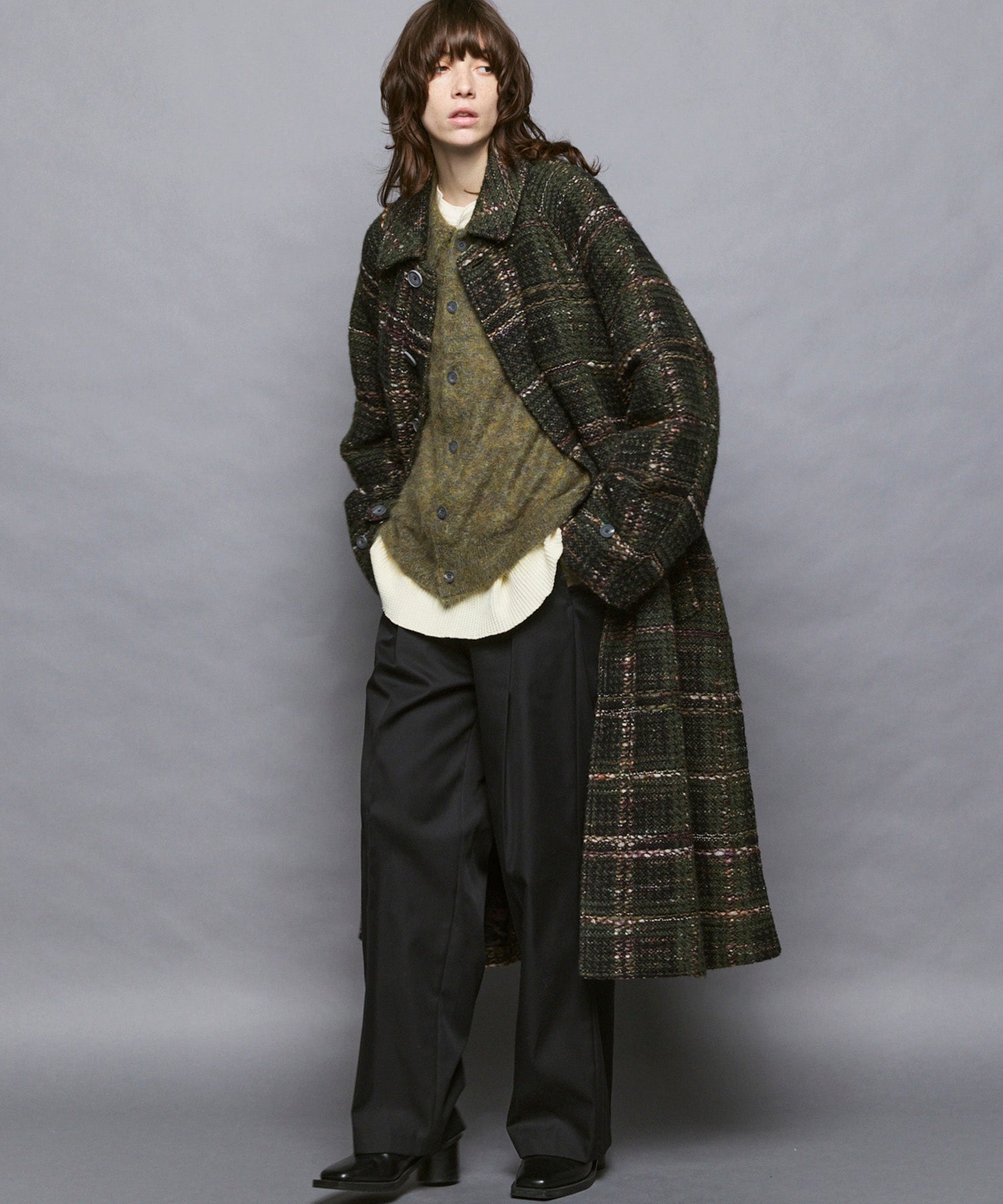 KID MOHAIR Shirt Cardigan