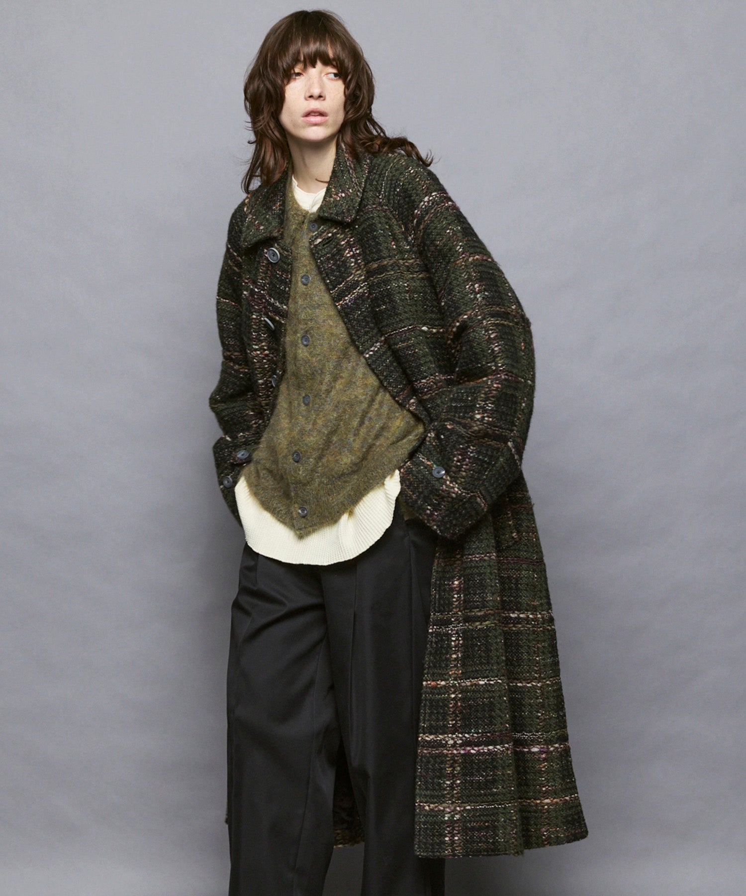 【Italian Dead Stock Fabric】Prime-Over Balmachan Coat