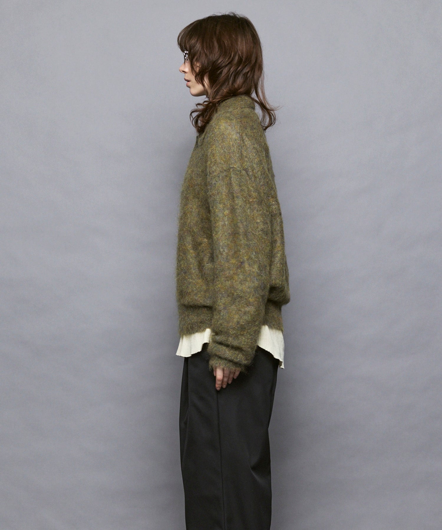 KID MOHAIR Shirt Cardigan
