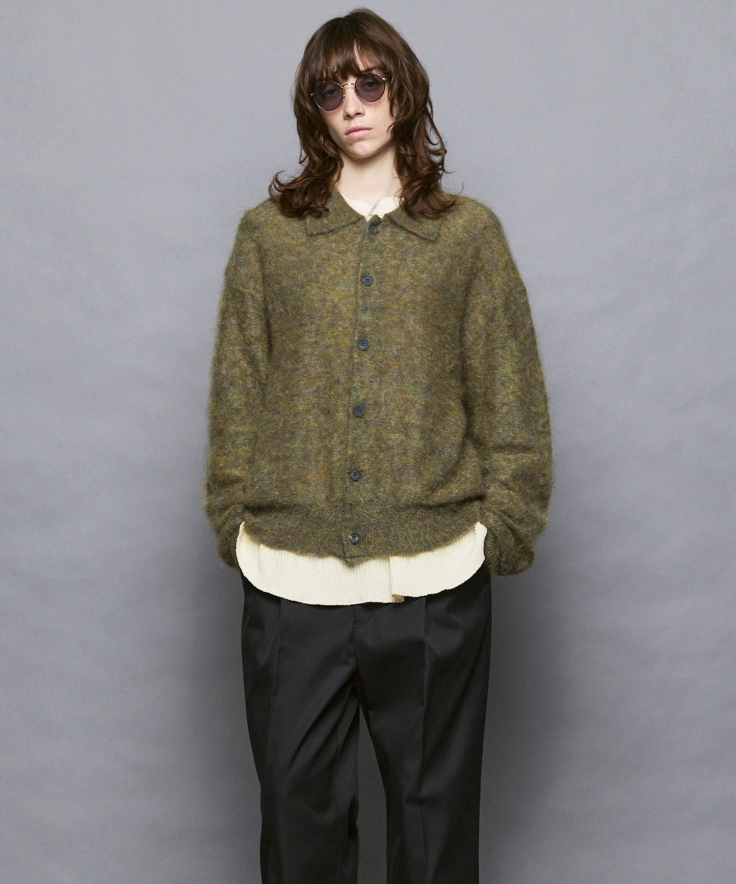 KID MOHAIR Shirt Cardigan