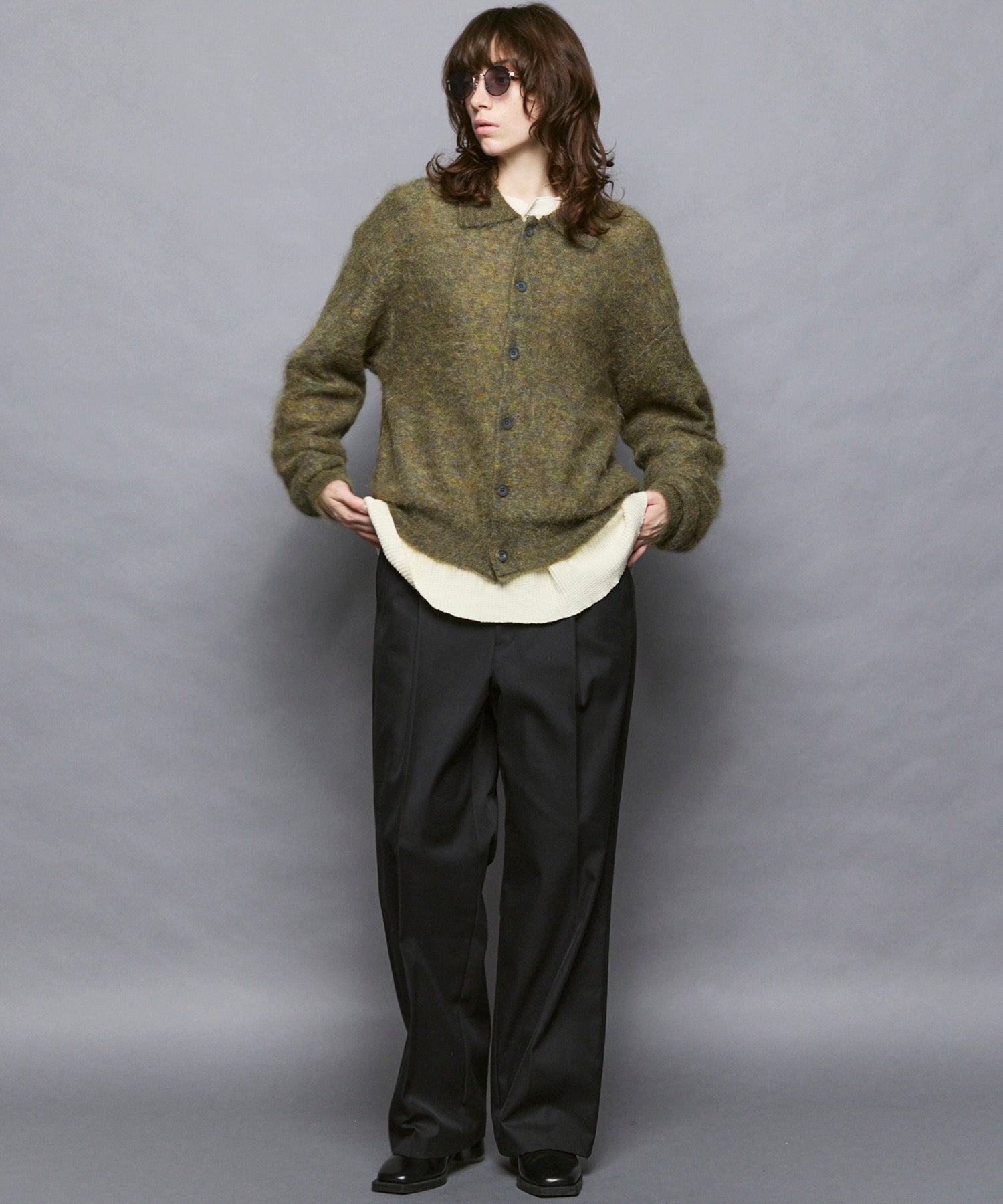 KID MOHAIR Shirt Cardigan