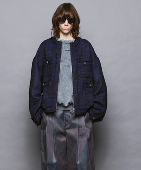 [25AW PRE-ORDER] Collarless Tweed Jacket