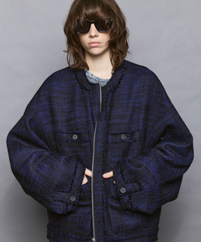 [25AW PRE-ORDER] Collarless Tweed Jacket
