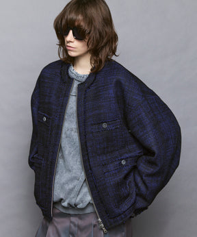 [25AW PRE-ORDER] Collarless Tweed Jacket