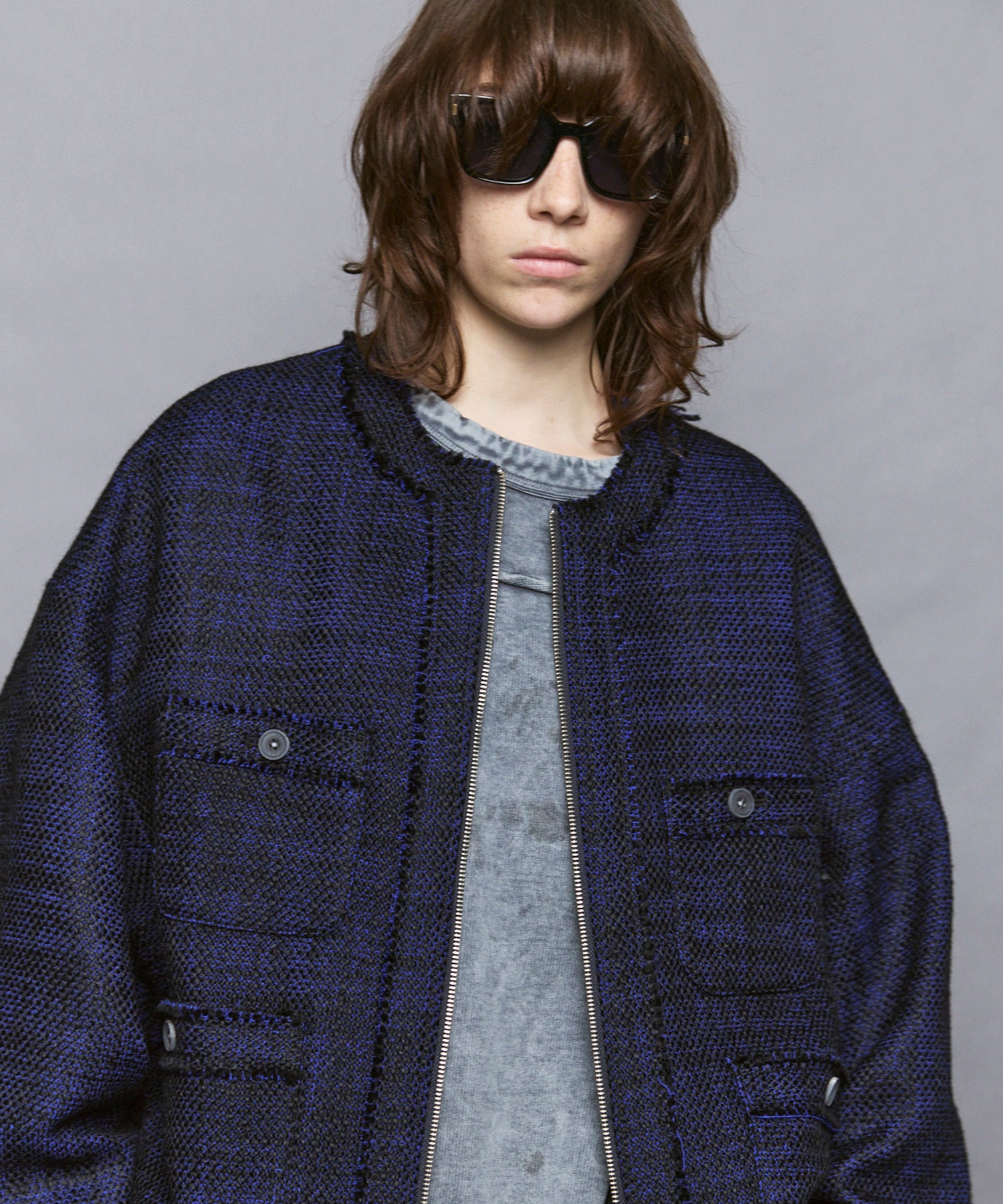 [25AW PRE-ORDER] Collarless Tweed Jacket