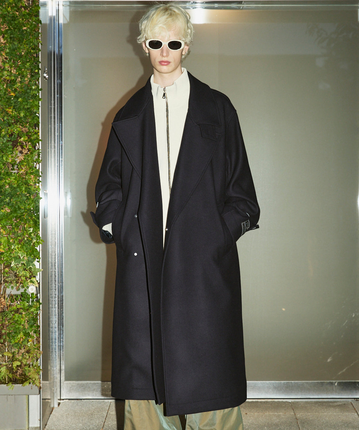 Super140s Prime-Over Melton Double Breasted Coat