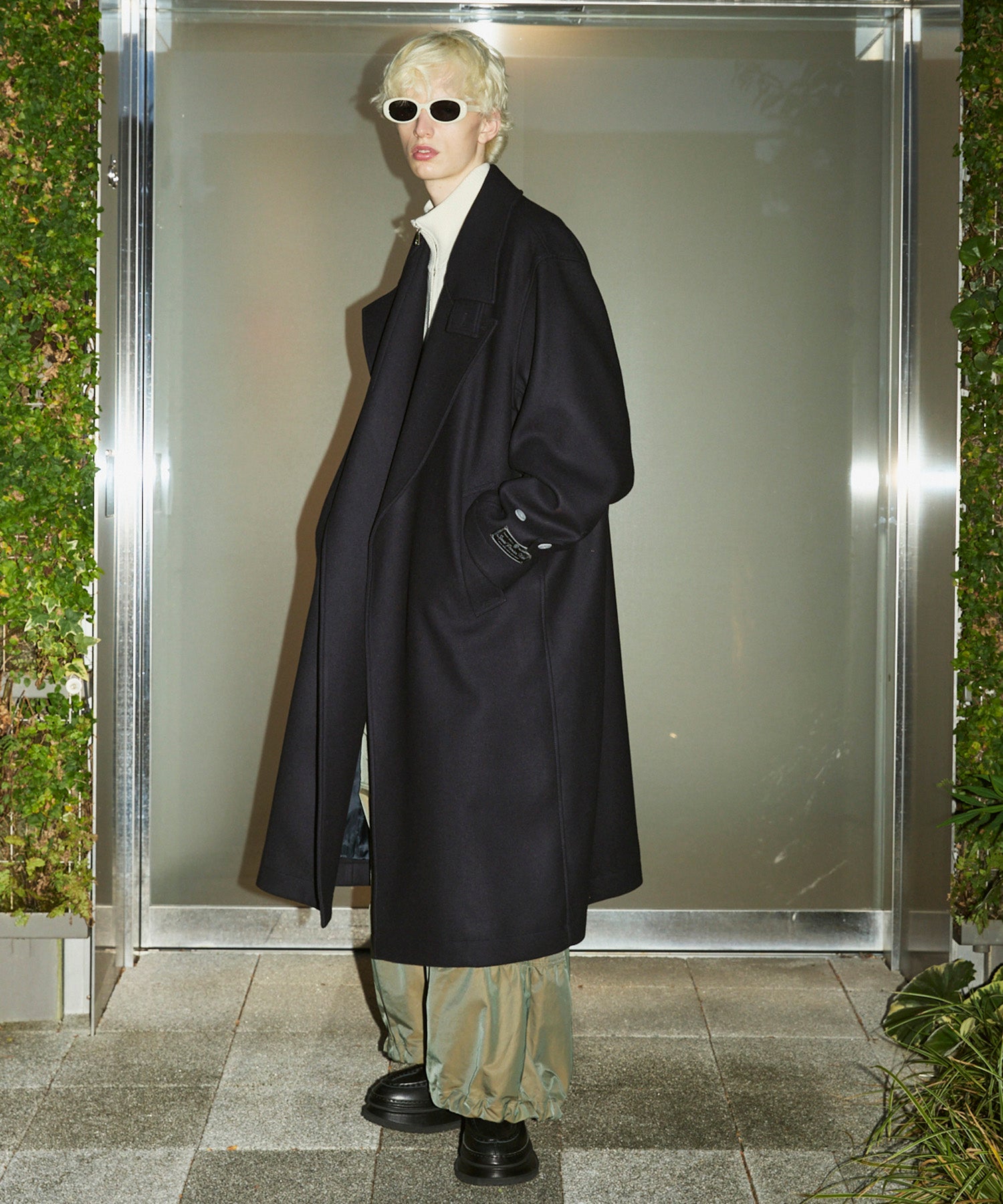 Super140s Prime-Over Melton Double Breasted Coat