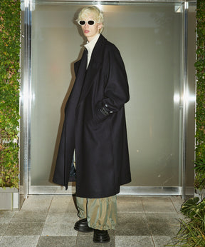 Super140s Prime-Over Melton Double Breasted Coat