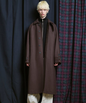 Super140s Prime-Over Melton Balmachan Coat
