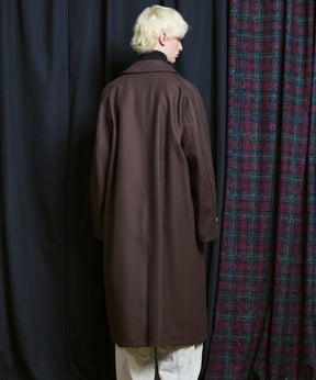 Super140s Prime-Over Melton Balmachan Coat