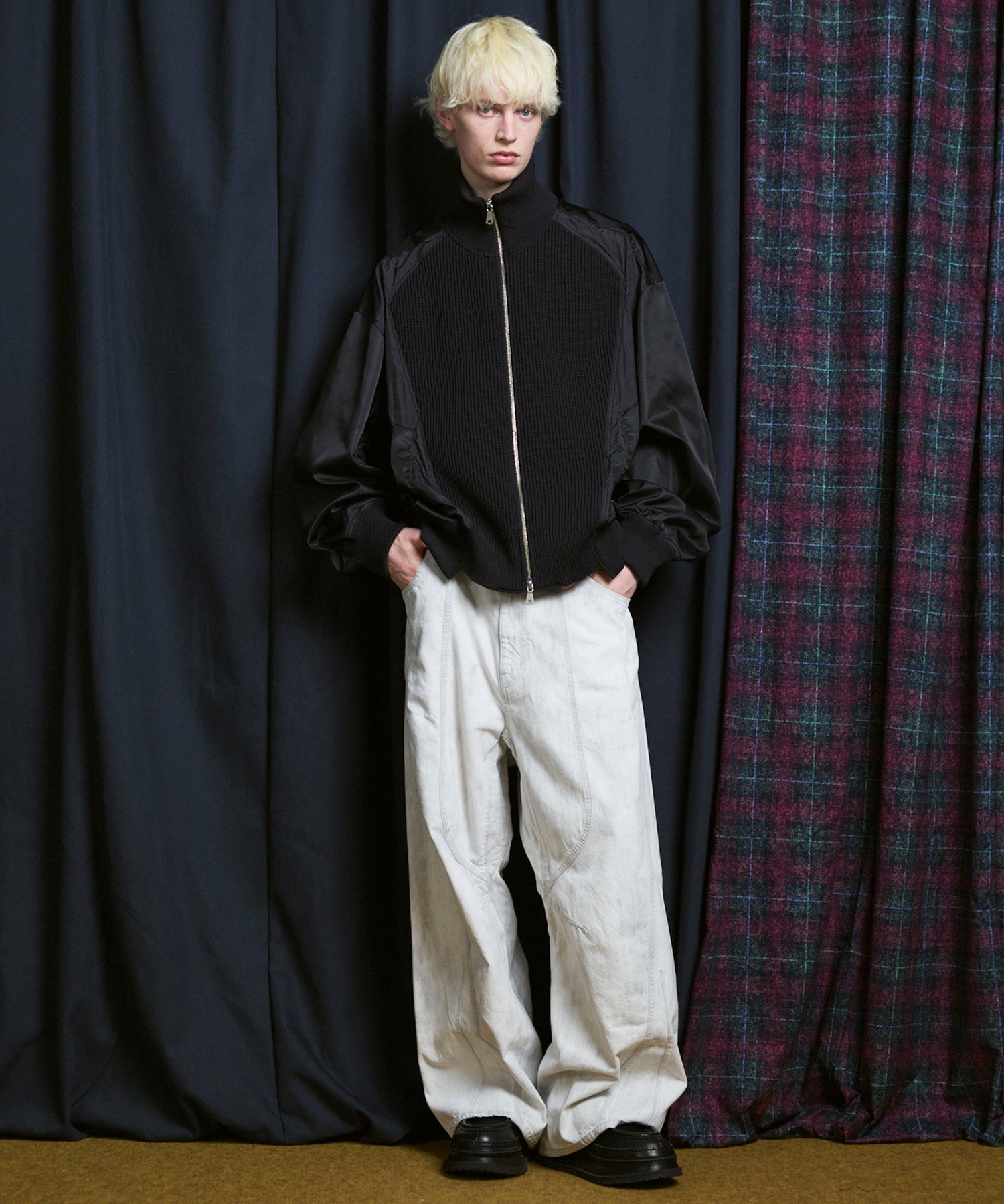 [预购]针织组合司机针织司机编织blouson