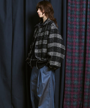 [Italian Dead Stock Fabric] Prime-Over Switching Stand Blouson