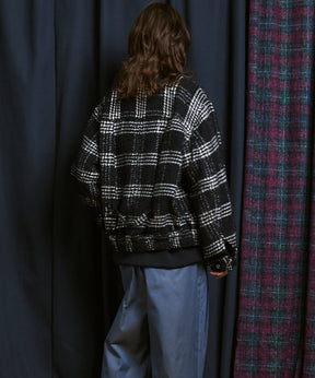 [Italian Dead Stock Fabric] Prime-Over Switching Stand Blouson