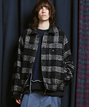 [Italian Dead Stock Fabric] Prime-Over Switching Stand Blouson