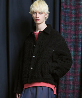 [Italian Dead Stock Fabric] Prime-Over Switching Stand Blouson