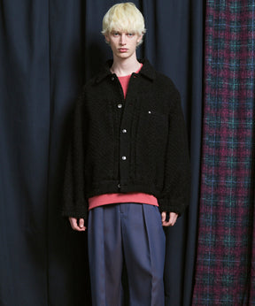 [Italian Dead Stock Fabric] Prime-Over Switching Stand Blouson