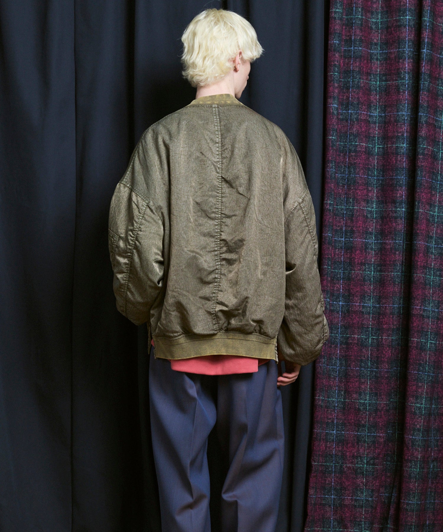 Prime-Over Vintage Like Nylon MA-1 Bomber Jacket